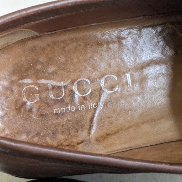 Gucci Horsebit Loafers Brown Leather Men 8 D Rubber - Picture 2 of 16